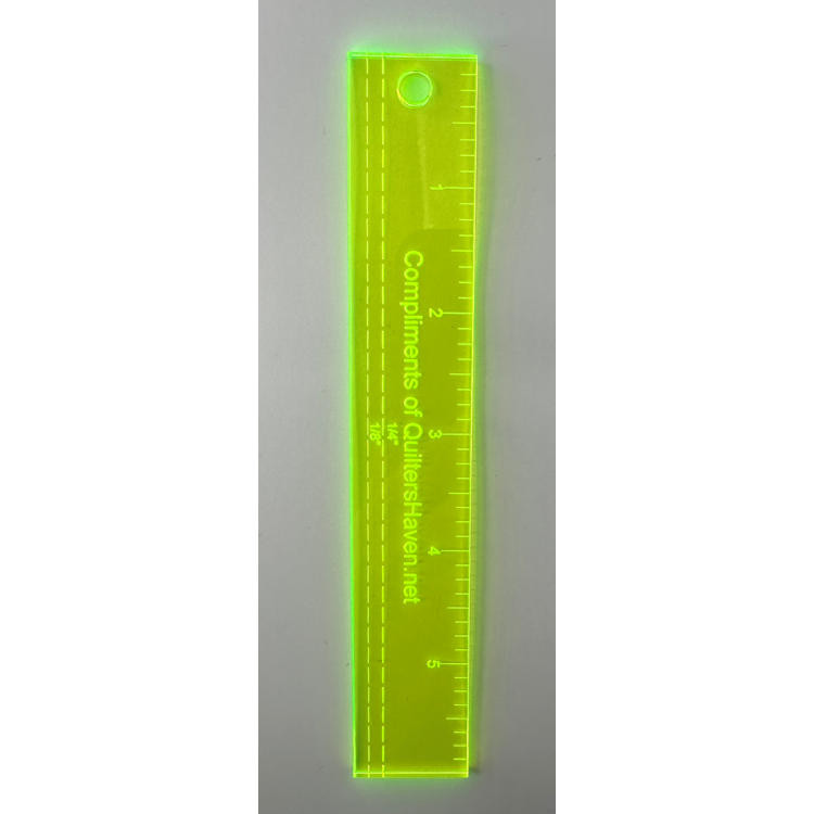 Quilters Haven 1" x 6" Seam Allowance Ruler Free Personalization 100